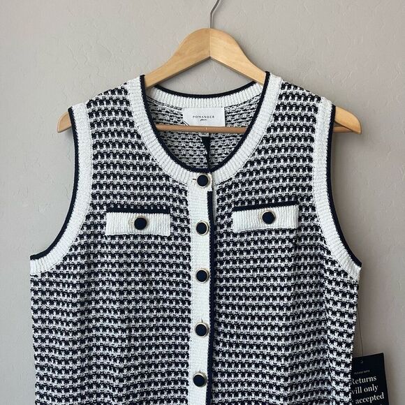 NEW Tuckernuck Pomander Place Dress Navy Stripe Knit Bardot Mini Dress Size XXL - Picture 4 of 9